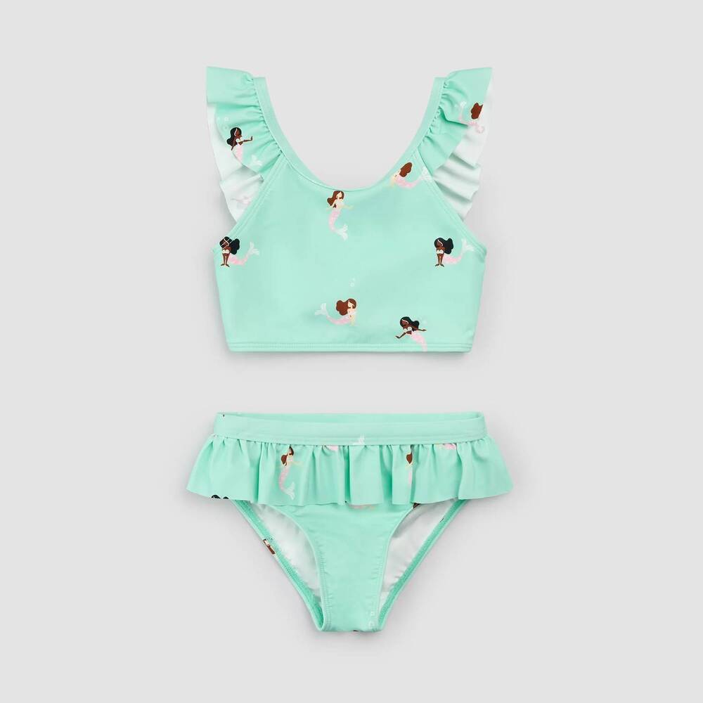 NEW MILES THE LABEL girls' bikini set in green aqua